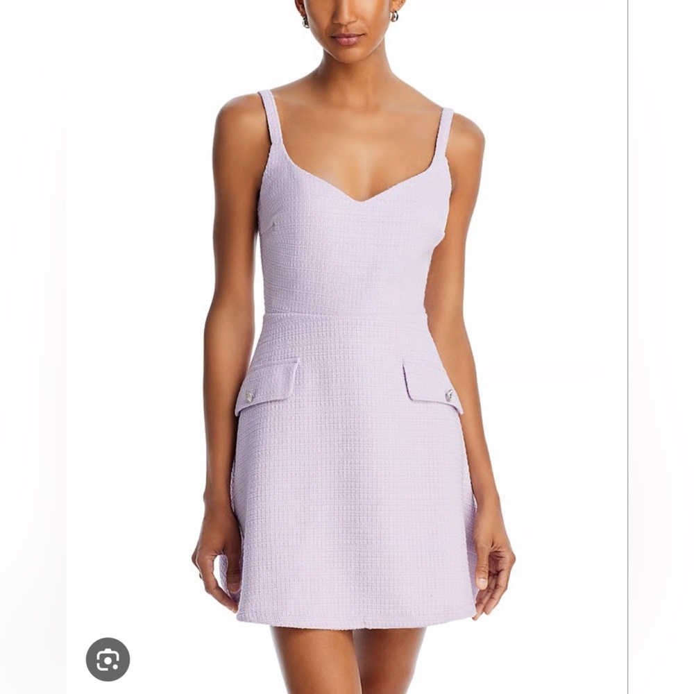 NWOT Aqua Tweed Mini Dress in Lilac